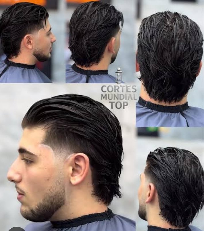 Corte moderno de caballero realizado en Barber & Estética Sergio